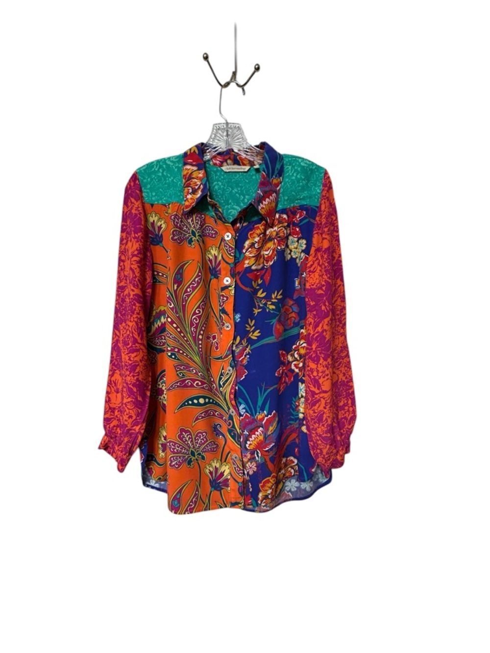 Soft Surroundings Hermosa Patchwork Embroidered top - Picture 5 of 15